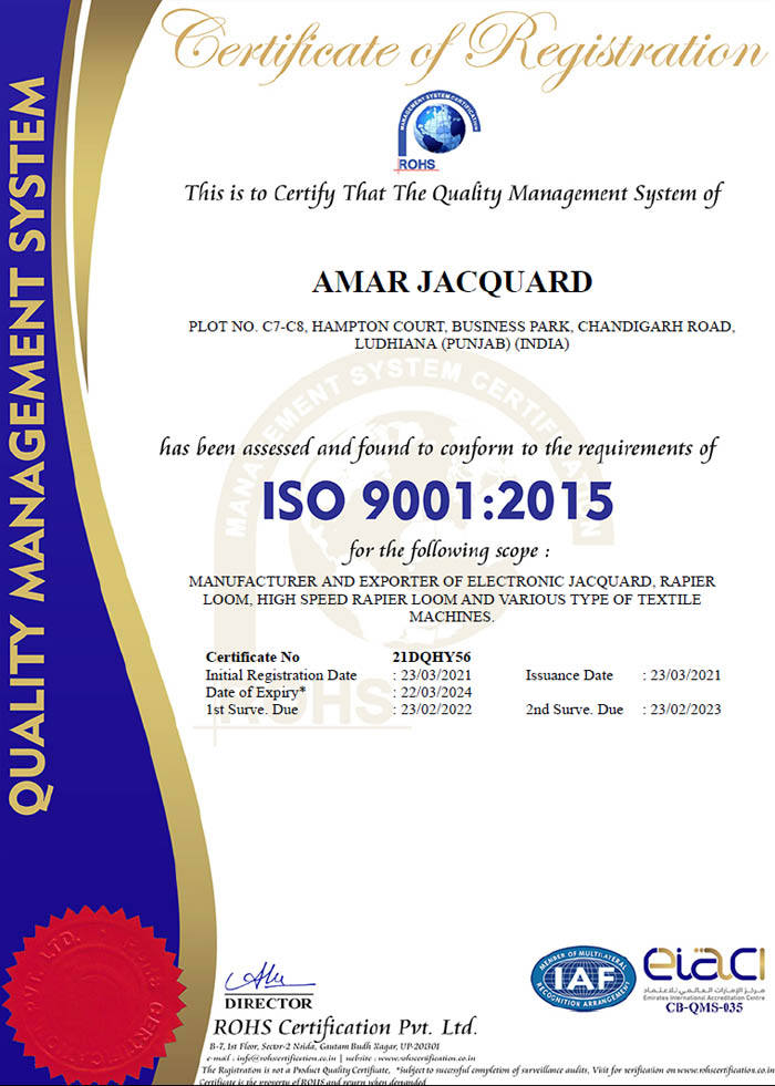 Electronic Jacquard with Rapier Loom manufacturers in India Punjab Ludhiana